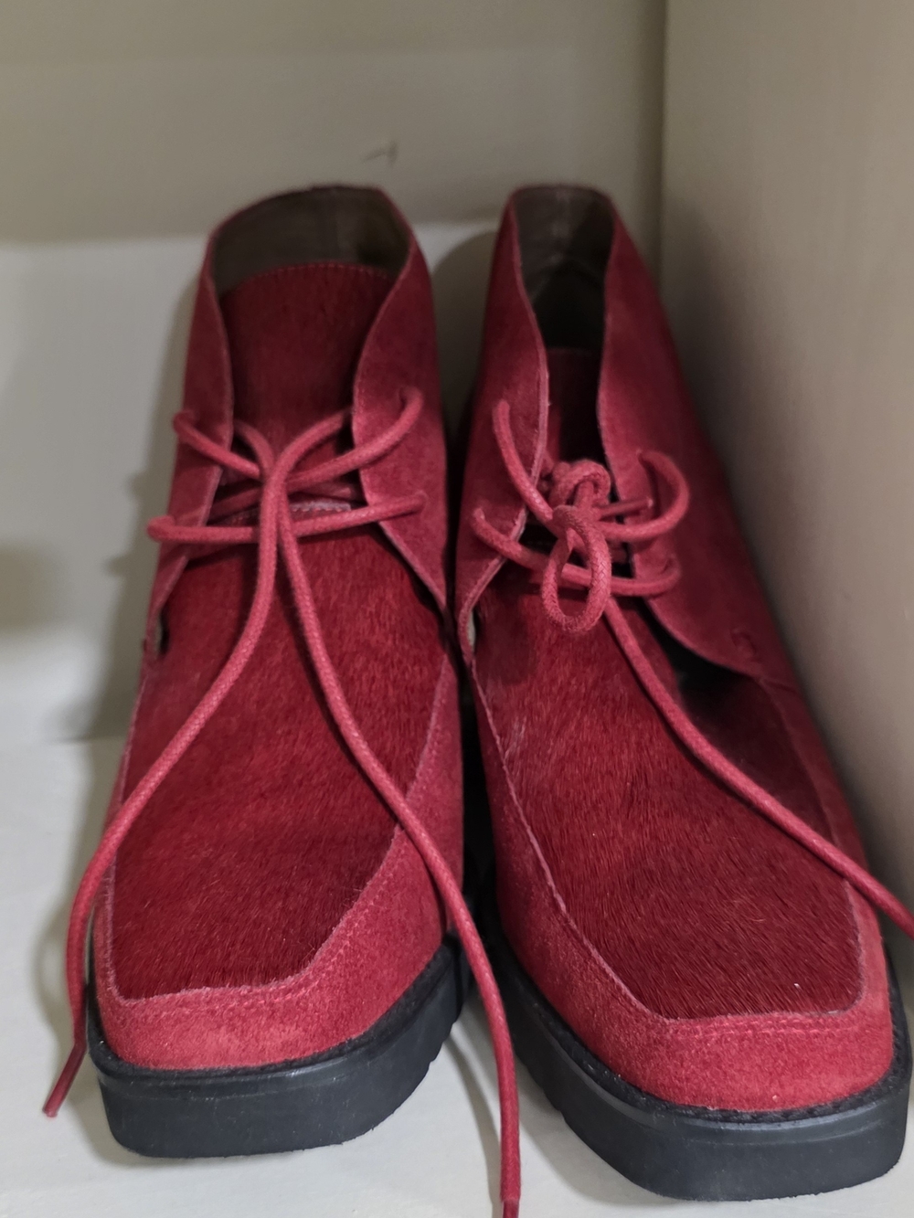 Donald J. Pliner Red Suede Chukka Boots